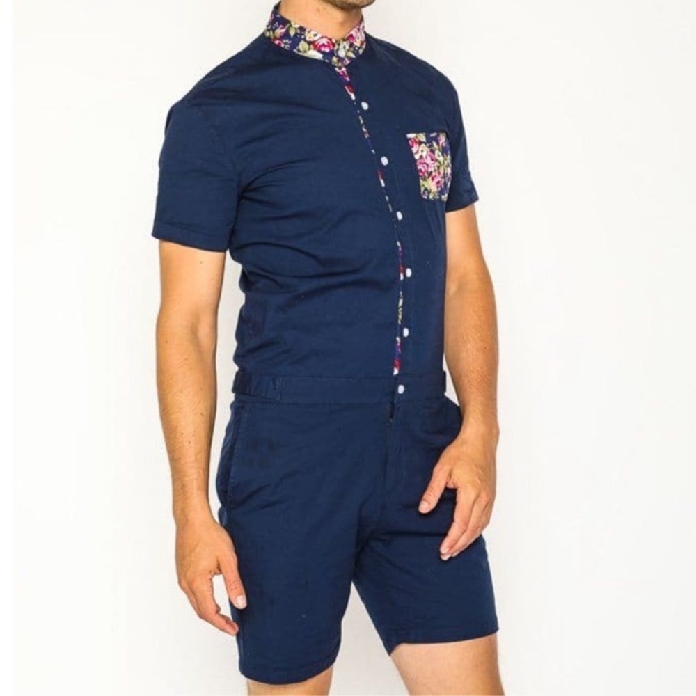 Romper Jack Navy Rose Limited Edition Men’s Breathable Versatile Romper NWT XXL
